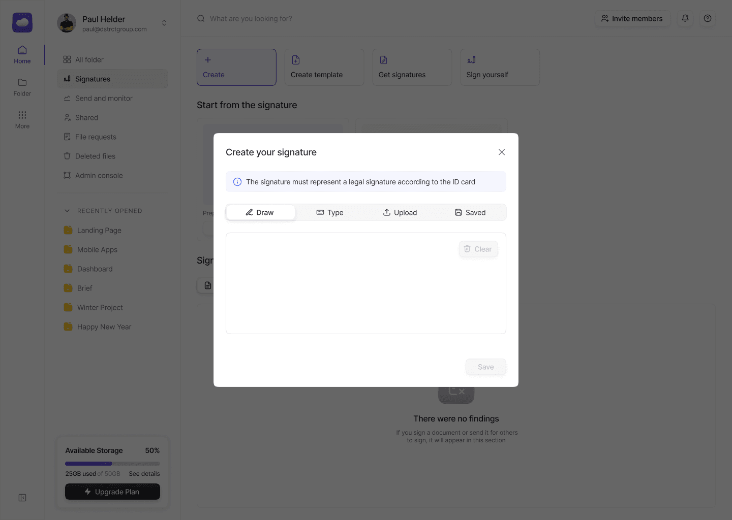 Digital signatures