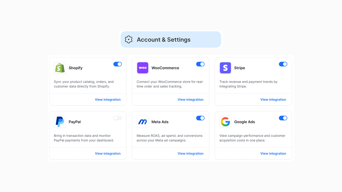 Account settings