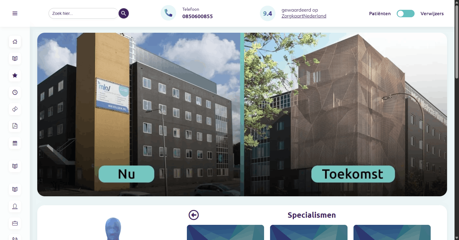 Voorbeeld van een website gemaakt door DSTRCT Solutions 2